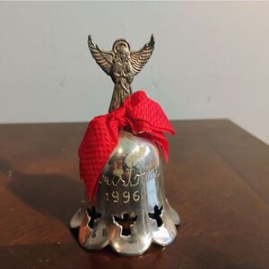 International Silver Company 1996 Silver plate Angel Ornament Bell